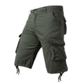 thumbnail image 1 of Ceisia Men's 100% Cotton Cargo Shorts Loose Fit Knee-Length Workwear Shorts with Multi Pockets for Summer Army Green 34 Gifts, 1 of 4