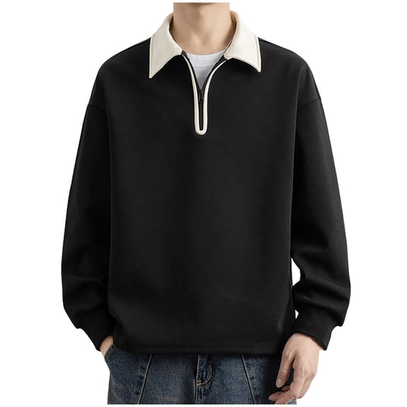 Ceisia Men's All-Season Gift Vintage Casual Plaid Polychrome Zipper Turndown Collar Long-Sleeve Shirt - Polyester Comfortabl e Daily Top