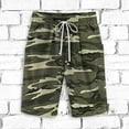 thumbnail image 1 of Ceisia Men's Big & Tall Cotton Linen Drawstring Casual Shorts 5 Inch Inseam Summer Beach Vacation Breathable Relaxed Fit Bottoms Army Green XXXXL Gifts for Father, 1 of 3