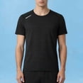 thumbnail image 1 of Ceisia Men's Breathable Ice-Silk Short Sleeve Crew Neck Sports T-Shirts, Solid Color Casual Gym Tops Gifts, 1 of 6