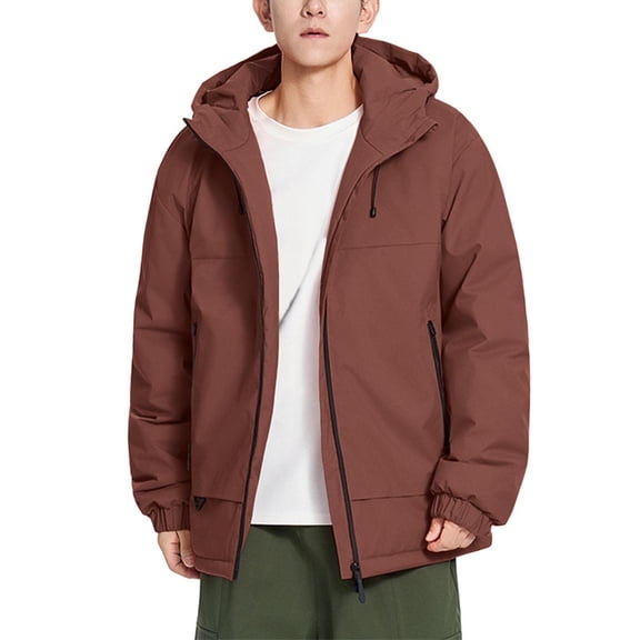 Ceisia Men's Breathable Nylon-Spandex Outdoor Sport Jacket Solid Color Zipper Pocket for Running Gift