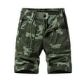 thumbnail image 1 of Ceisia Men's Cargo Shorts Camo Multi Pocket Button Zip Fly Drawstring Athletic Sweat Shorts 5 Inch Inseam Summer Bottoms Army Green L Gifts for Father, 1 of 3