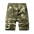 thumbnail image 1 of Ceisia Men's Cargo Shorts Camo Multi Pocket Button Zip Fly Drawstring Athletic Sweat Shorts 5 Inch Inseam Summer Bottoms Khaki M Gifts for Father, 1 of 8
