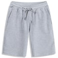 thumbnail image 1 of Ceisia Men's Casual Solid Color Multi Pocket Beach Shorts Elastic Waist Drawstring Five Quarter Swim Trunks Gifts for Father Gray L, 1 of 3
