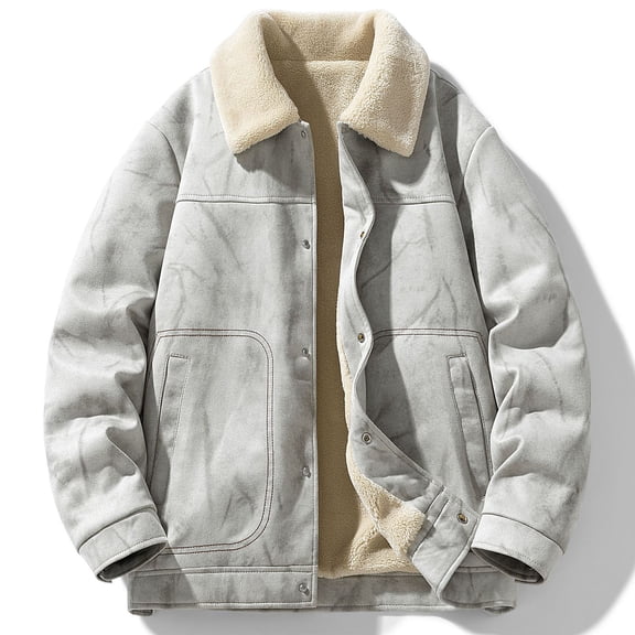 Ceisia Men's Classic Collar Functional Pockets Casual Style Jacket - 88%Polyester-12%Spandex for Daily & Outdoor Wear Gift