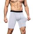 thumbnail image 1 of Ceisia Men's Compression Shorts High Elastic Quick Dry Breathable Athletic Running Training Solid Color Sport Shorts White XXXL Gift, 1 of 6
