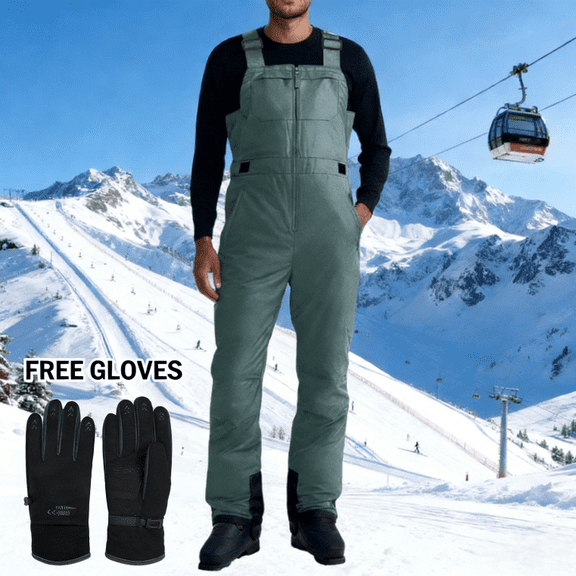 Ceisia Men's Essential Snow Ski Overalls Windproof Insulated Romper Snowpants Insulated Bib Overalls S-XXL