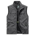 thumbnail image 1 of Ceisia Men's Fashion Stand Collar Zipper Sleeveless Tank with Pockets Versatile Casual Gift Outerwear, 1 of 2