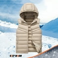 thumbnail image 1 of Ceisia Men's Fleece Lined Sleeveless Waistcoat with Detachable Cap Zipper Pockets Casual Gift Hooded Outerwear, 1 of 5