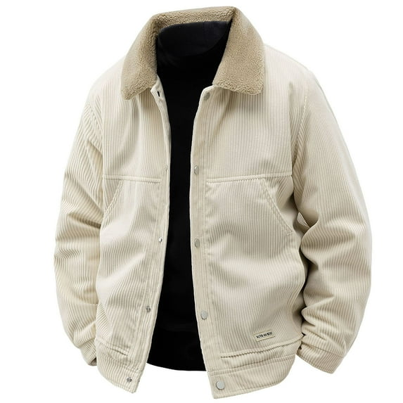 Ceisia Men's Functional Pockets Solid Color Casual Style Jacket - 98%Cotton-2%Spandex for Daily & Outdoor Wear Gift