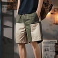 thumbnail image 1 of Ceisia Men's Gift Patchwork Casual Shorts Relaxed Fit Mid-Rise Elastic Waist Lightweight Drawstring Street Style Shorts, 1 of 4
