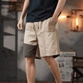 thumbnail image 1 of Ceisia Men's Gift Patchwork Casual Shorts Relaxed Fit Mid-Rise Elastic Waist Lightweight Drawstring Street Style Shorts, 1 of 5