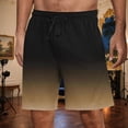 thumbnail image 1 of Ceisia Men's Gradient Print Pockets Drawstring Elastic Waist Button Sleep Lounge Shorts Home Pajama Bottoms Gifts for Father Multicolor 2X, 1 of 5