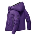 thumbnail image 1 of Ceisia Men's Hooded Waterproof Long Sleeve Jacket Casual Solid Color Loose Fit Gift Outerwear, 1 of 7