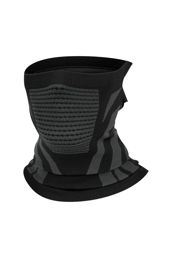 Men's Knit Mesh Neck Gaiter Breathable Thermal Neck Warmer for Winter Sports Gray Free Size Gifts for Father