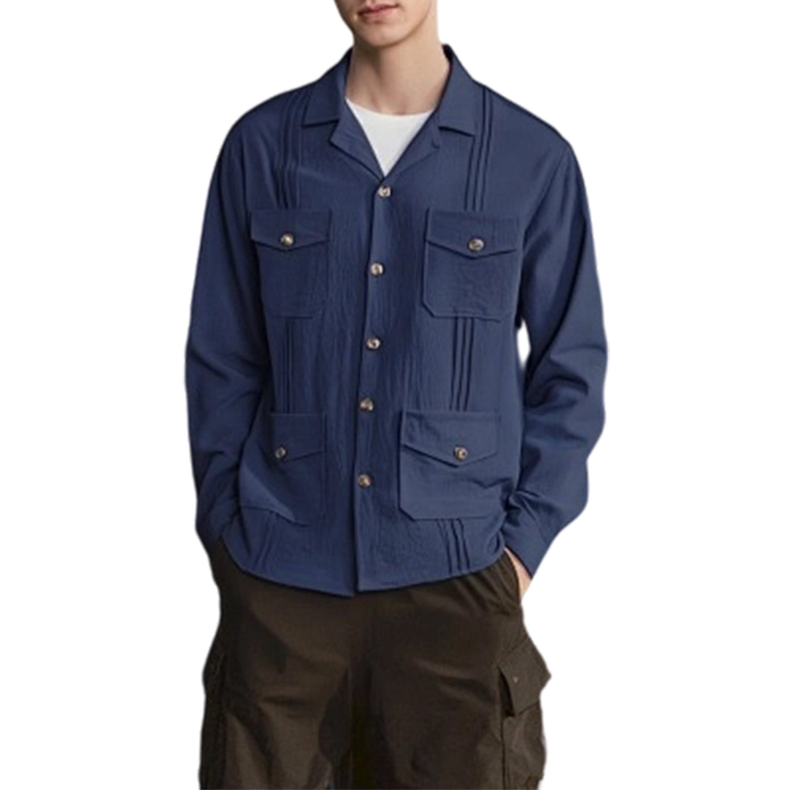 Ceisia Men's Lightweight Button-Down Shirt with Multi-Pocket Design for ...