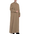 thumbnail image 1 of Ceisia Men's Middle Eastern Arabic Qatari Thawb Robe Standing Collar Long Sleeve Chest Pocket Metal Button Traditional Costume Gifts for Father, 1 of 4
