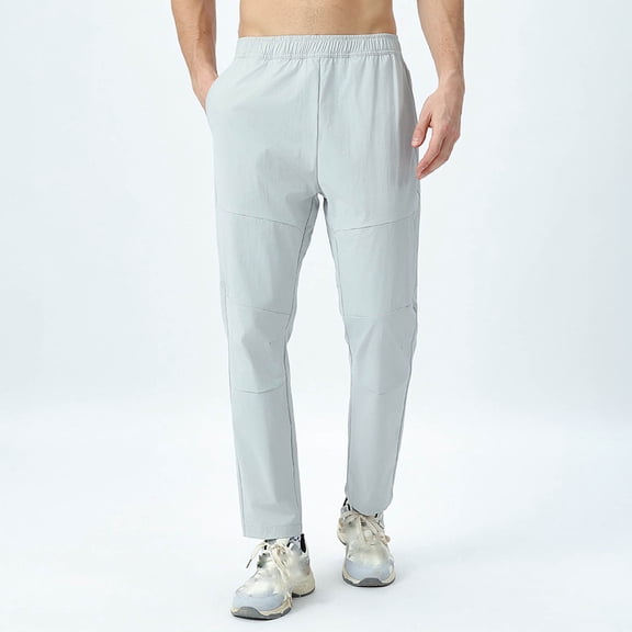 Ceisia Men's Outdoor Sporty Training Pants, Straight Loose Fit with Breathable Fabric Gift & Zippered Pockets