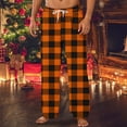 thumbnail image 1 of Ceisia Men's Pajamas Fleece Sweatpants Casual Plaid Printing Loose Leisure Lounge Pants Sleepwear with Pockets Elasticity Pants Straight Vintage Trousers S-XXXL, 1 of 4