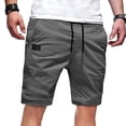 thumbnail image 1 of Ceisia Men's Pocket Cargo Shorts Casual Multi-Pocket Lightweight Summer Work Pants Gifts for Father Gray 3X, 1 of 4