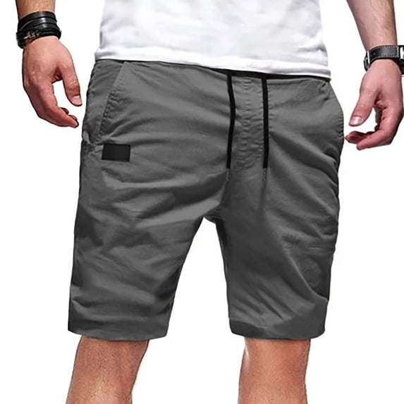 Ceisia Men's Pocket Cargo Shorts Casual Multi-Pocket Lightweight Summer Work Pants Gifts for Father Gray 3X