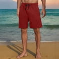 thumbnail image 1 of Ceisia Men's Pockets Drawstring Elastic Waist Button Sleep Lounge Shorts Casual Home Pajama Bottoms Gifts for Father Red 3X, 1 of 6