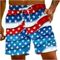 thumbnail image 1 of Ceisia Men's Quick Dry Swim Trunks with American Flag Star Print Elastic Waist Multicolor XXXL Big & Tall Gifts for Father, 1 of 5
