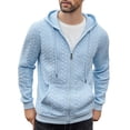 thumbnail image 1 of Ceisia Men's Regular Fit Diamond Knit Zip-Up Hoodie & Jogger Pants Set | Casual Outdoor Two-Piece Outfit Gifts, 1 of 8
