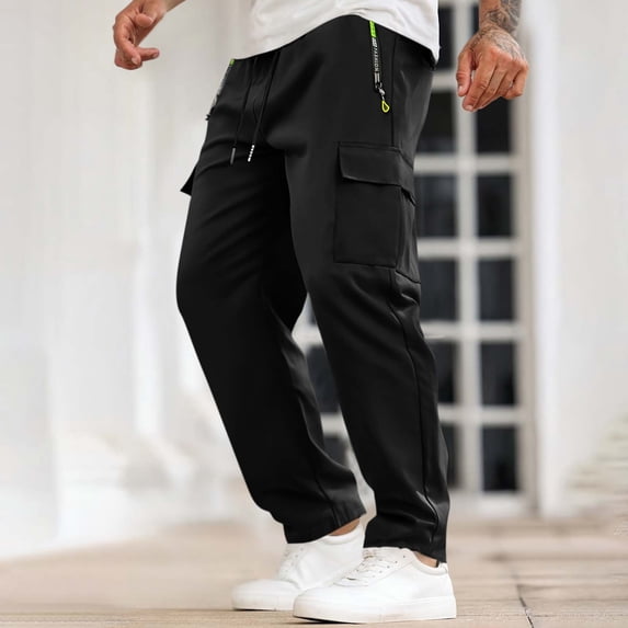Ceisia Men's Relaxed Fit Cargo Pants with Multi-Pocket & Elastic Drawstring Waist Gifts