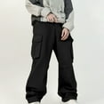 thumbnail image 1 of Ceisia Men's Relaxed Wide-leg Trendy Gift Functional Cargo Pants Structured 3D Pockets Multi-Color, 1 of 9