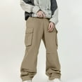 thumbnail image 1 of Ceisia Men's Relaxed Wide-leg Trendy Gift Functional Cargo Pants Structured 3D Pockets Multi-Color, 1 of 6