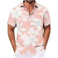 thumbnail image 1 of Ceisia Men's Short Sleeve Shirt Vacation Style Straight Fit Tropical Print Turn-Down Collar Casual Spring Summer Shirt Gift, 1 of 4