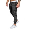thumbnail image 1 of Ceisia Men's Slim Cuffed Wrinkle Gift Cargo Cotton Casual Pants Retro Texture Side Pockets Multi-Color, 1 of 5