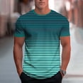 thumbnail image 1 of Ceisia Men's Slim Fit Gradient Stripe T-Shirts | Casual Short Sleeve Crew Neck Tees | Summer Fashion Tops Gift, 1 of 5