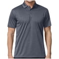 thumbnail image 1 of Ceisia Men's Slim Fit Short Sleeve Polo Shirt Simple Heathered Texture Spring Summer Shirt Gift, 1 of 8