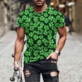thumbnail image 1 of Ceisia Men's Slim Fit Short Sleeve T-Shirt St. Patrick's Day Themed Print Clover Spring Summer Shirt Gift, 1 of 5