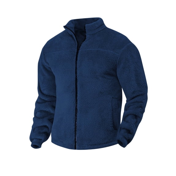 Ceisia Men's Slim Fit Stand-Collar Double-Sided Fleece Jacket Gift