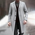 thumbnail image 1 of Ceisia Men's Slim Fit Wool-Blend Single-Breasted Long Wool Coat Gift, 1 of 8