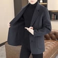 thumbnail image 1 of Ceisia Men's Slim Notched-Lapel Faux-Wool Casual Polyester Blazer Gift, 1 of 6