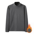thumbnail image 1 of Ceisia Men's Solid Mock Neck Long Sleeve Thermal Top Brushed Warm Base Layer Dark Gray M Gifts, 1 of 6