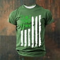 thumbnail image 1 of Ceisia Men's St. Patrick's Day American Flag Shamrock T-Shirt | Short Sleeve Crew Neck Casual Tee Gifts, 1 of 4