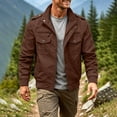thumbnail image 1 of Ceisia Men's Stand Collar Zip Up Military Field Jacket Multi Pocket Long Sleeve Casual Work Outer Coat For Men Gift, 1 of 9