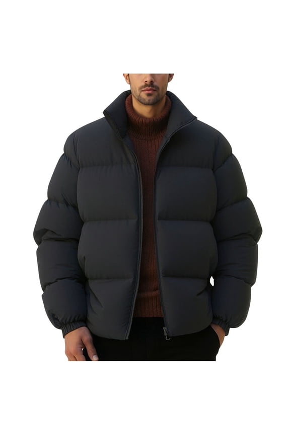 Men's Standing Collar Functional Pockets Solid Color Casual Style Jacket - nylon for Daily & Outdoor Wear Gift