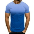 thumbnail image 1 of Ceisia Men's Summer Graphic Print Short Sleeve Crewneck T-Shirt Soft Casual Fashion Tee Top Blue S Gifts for Father, 1 of 4