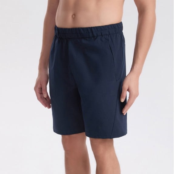 Ceisia Men's Summer Ice Cooling Quick-Dry Sports Shorts with Elastic Waist Drawstring Zippered Pockets Loose Fit Casual Beach Bottoms Dark Blue Gifts for Father 3X