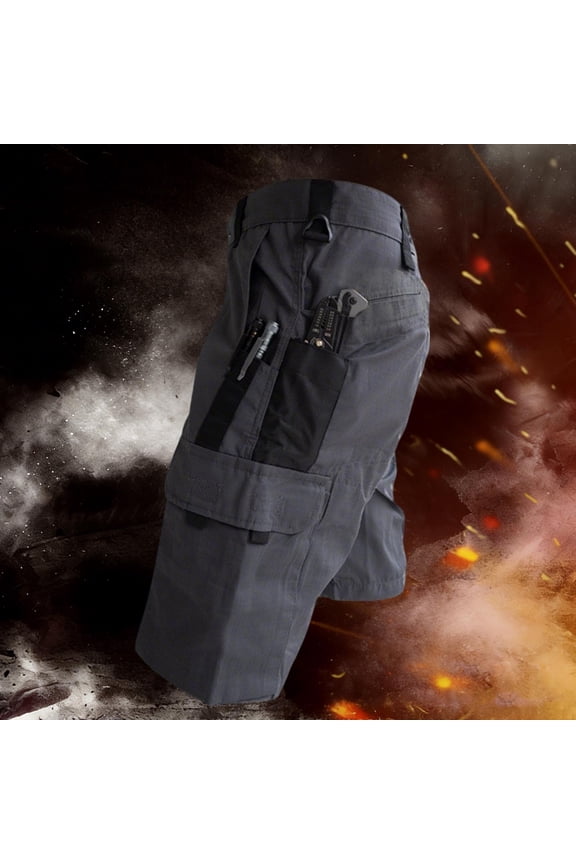 Men's Tactical Cargo Shorts Relaxed Straight Fit Multi-Pocket Outdoor Workwear Shorts Gifts
