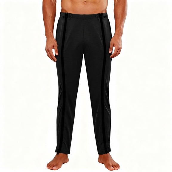 Ceisia Men's Trendy Solid Color Gift Full Front Zipper Pocket Loose Casual Sport Basketball Training Pants