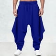 thumbnail image 1 of Ceisia Men's Trendy Solid Color Gift Plus Size Elastic Drawstring Waist Ankle Tied Casual Harem Pants, 1 of 5