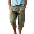 thumbnail image 1 of Ceisia Men's Tropical Print Beach Shorts with Liner Pockets Elastic Drawstring Swim Trunks Vacation Bottoms Army Green M Gifts for Father, 1 of 7