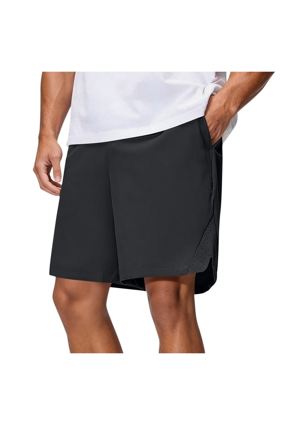 Men's Up to 8XL Plus Size Quick Dry Athletic Casual Shorts Relaxed Straight Fit with Side Slits & Laser Ventilation Gifts